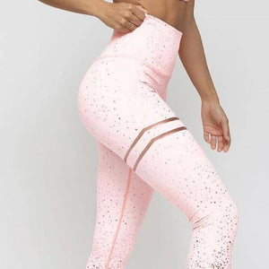 High Waisted Glittered Push Up Workout Leggings