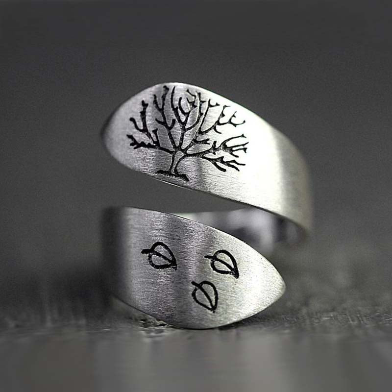 Tree of Life Silver Color Ring