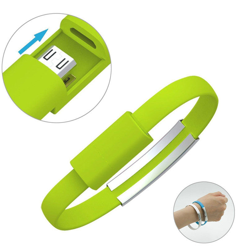 JUSFYU outdoor Colorful Mini Micro USB Bracelet Charger