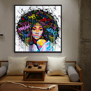 Abstract african women canvas painting