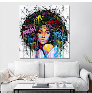 Abstract african women canvas painting