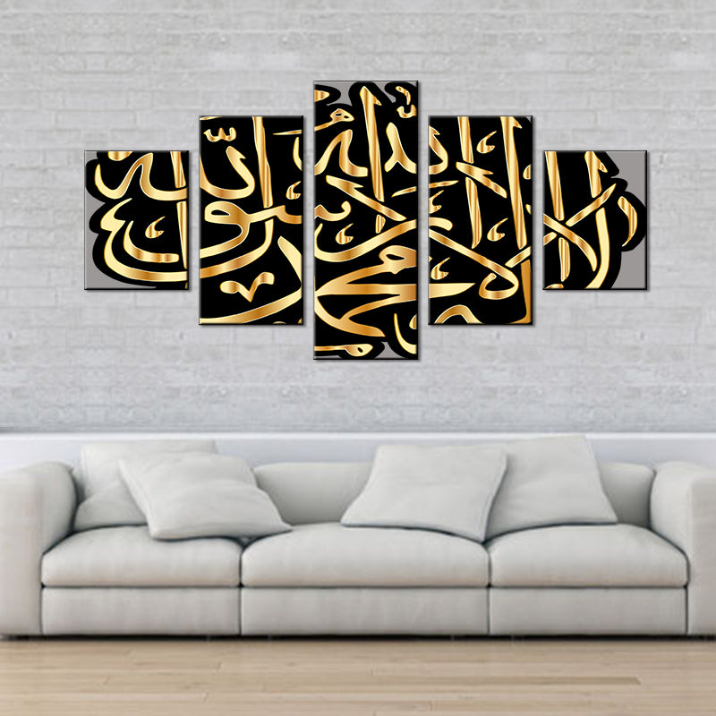 5 Pieces arabic canvas oil painting
