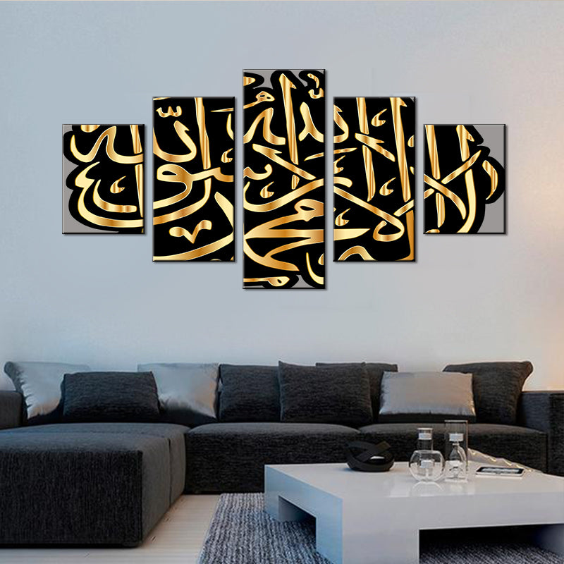 5 Pieces arabic canvas oil painting