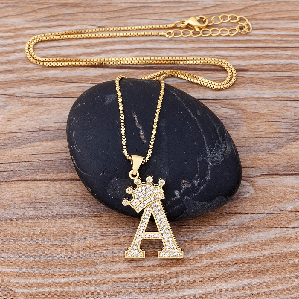 Alphabet Pendant Chain Necklace