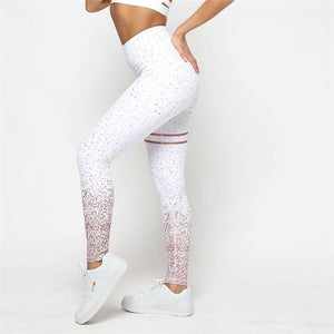 High Waisted Glittered Push Up Workout Leggings