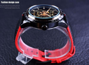 Forsining Red Leather Wristwatch