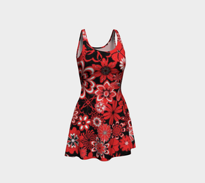 ANNU RED MATRIX FLOWER DRESS 2