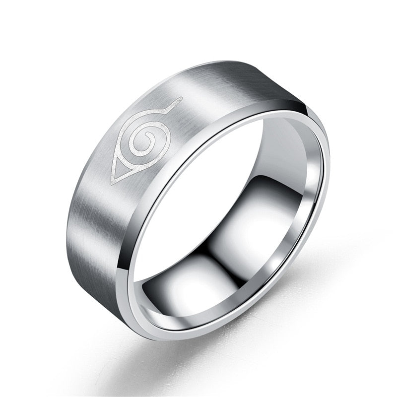 New Design 8MM Japanese Style Animation  Cosplay Ring Stainless Steel Jewelry Titanium Steel Jewelry Men's Ring