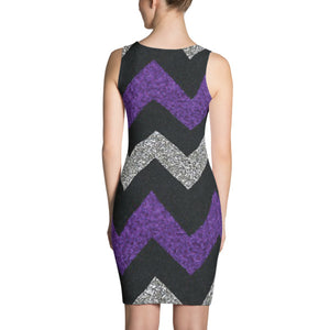 ANNU Purple Matrix Series Sublimation Cut & Sew Dress