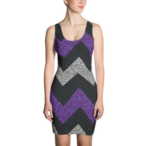 ANNU Purple Matrix Series Sublimation Cut & Sew Dress