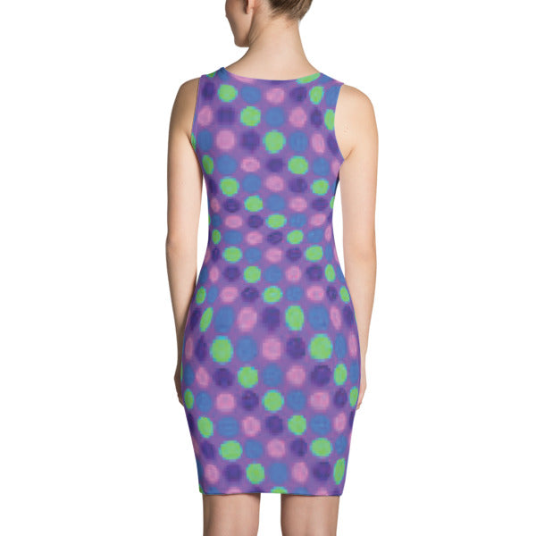 ANNU Purple Matrix Sublimation Cut & Sew Dress