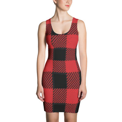 ANNU Red Matrix Series Sublimation Cut & Sew Dress