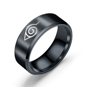 New Design 8MM Japanese Style Animation  Cosplay Ring Stainless Steel Jewelry Titanium Steel Jewelry Men's Ring