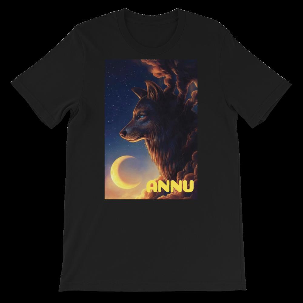 ANNU - WOLF MOON Short Sleeve Jersey T-Shirt with Tear Away Label
