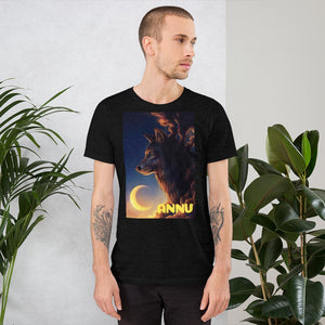 ANNU - WOLF MOON Short Sleeve Jersey T-Shirt with Tear Away Label