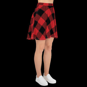 ANNU Red Matrix Plaid Skirt