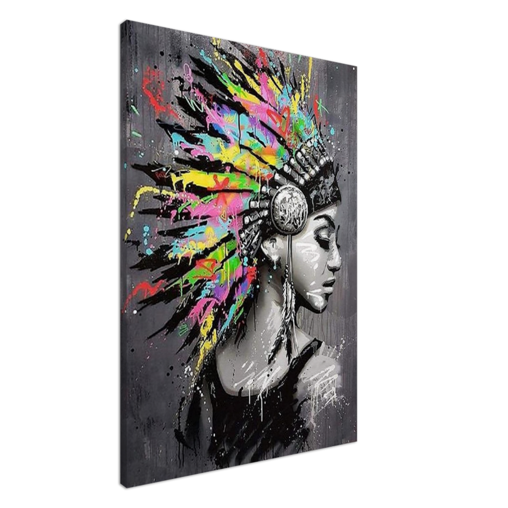 FeatherQueen Canvas Painting 70 x 100 cm 27.56" x 39.37"