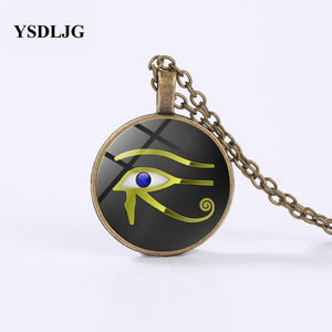 Esoteric Necklace - Egypt Eye of Horus God Symbol - Wedjat Occult Gift Mythology Pendant