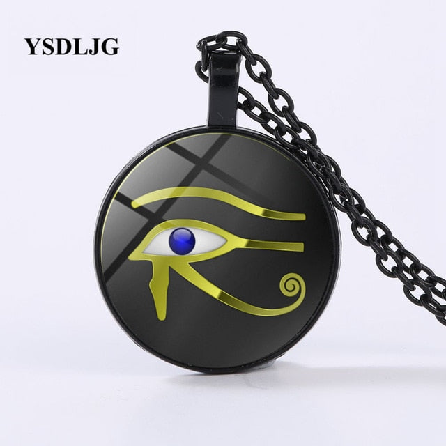 Esoteric Necklace - Egypt Eye of Horus God Symbol - Wedjat Occult Gift Mythology Pendant