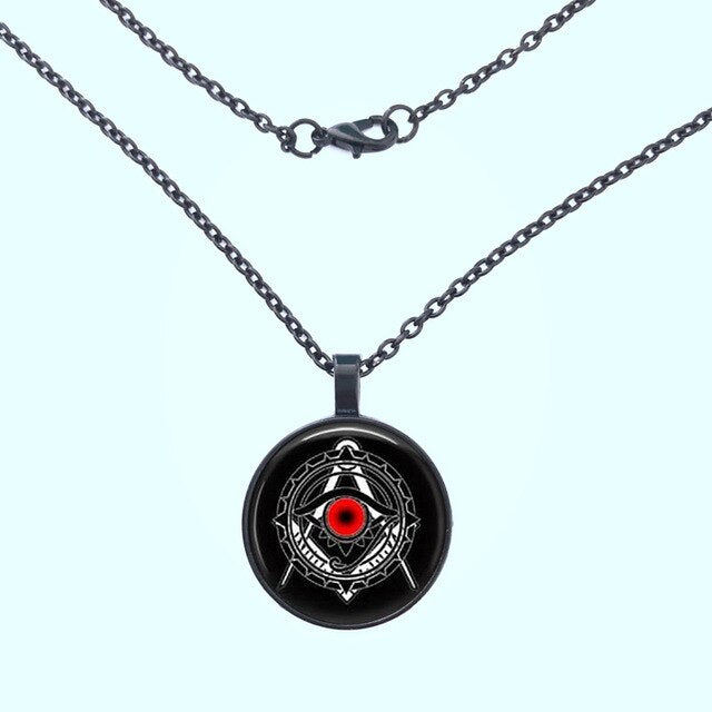Illuminati Pendant Necklace Satanism Satanic Baphomet Freemason Masonic Jewelry Art Photo Necklace
