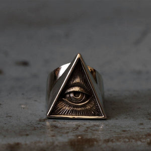 ANNU LEWLERY Freemason Illuminati Triangle Masonic Rings