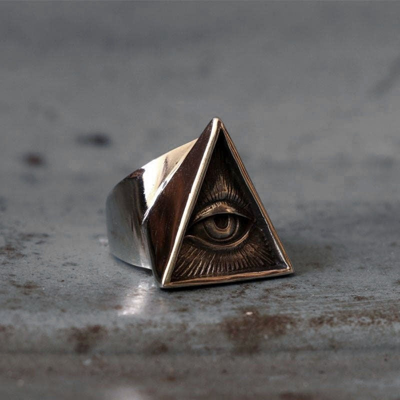 ANNU LEWLERY Freemason Illuminati Triangle Masonic Rings