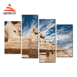 Egyptian Sculpture Landscape Picture Painting On Canvas Painting For Living Room