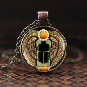 Egyptian Glass Dome Pendants Necklace Ancient Assorted