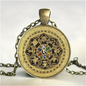 Assorted Tibetan Buddhist mandala necklace, Sacred geometry Jewelry Spiritual