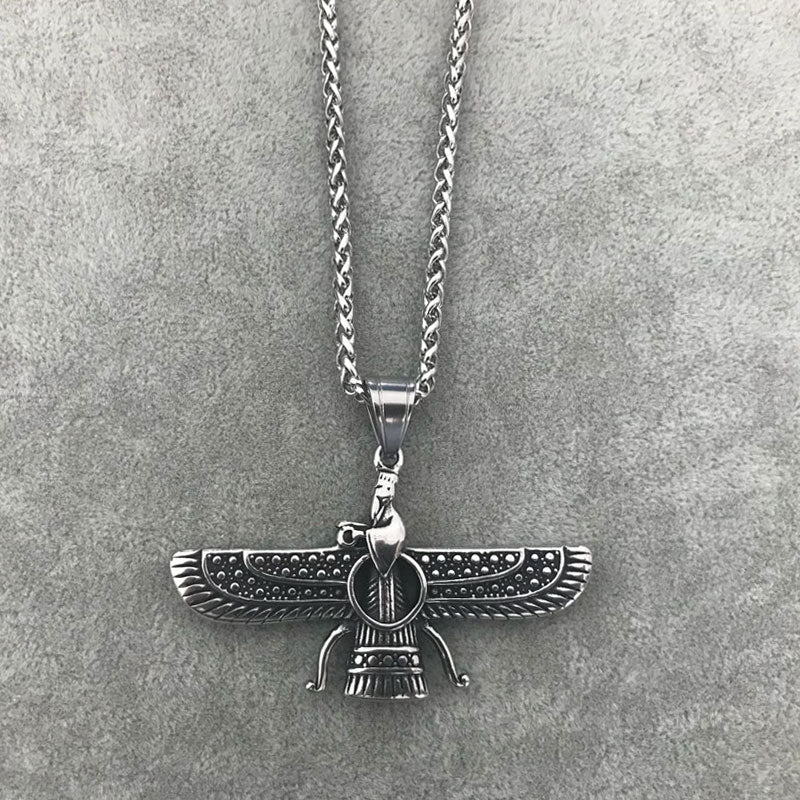 Zoroastrian Persian stainless steel pendant necklace