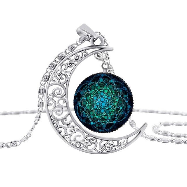2019 New Flower of Life Necklace Om Yoga Chakra Pendant Mandala Necklaces Fashion Glass Dome Sacred Geometry Women Jewelry