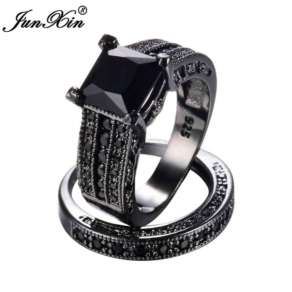 Black Gold Filled Jewelry Zircon Ring