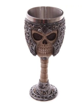 Horrible Resin Stainless Steel Skull Mug